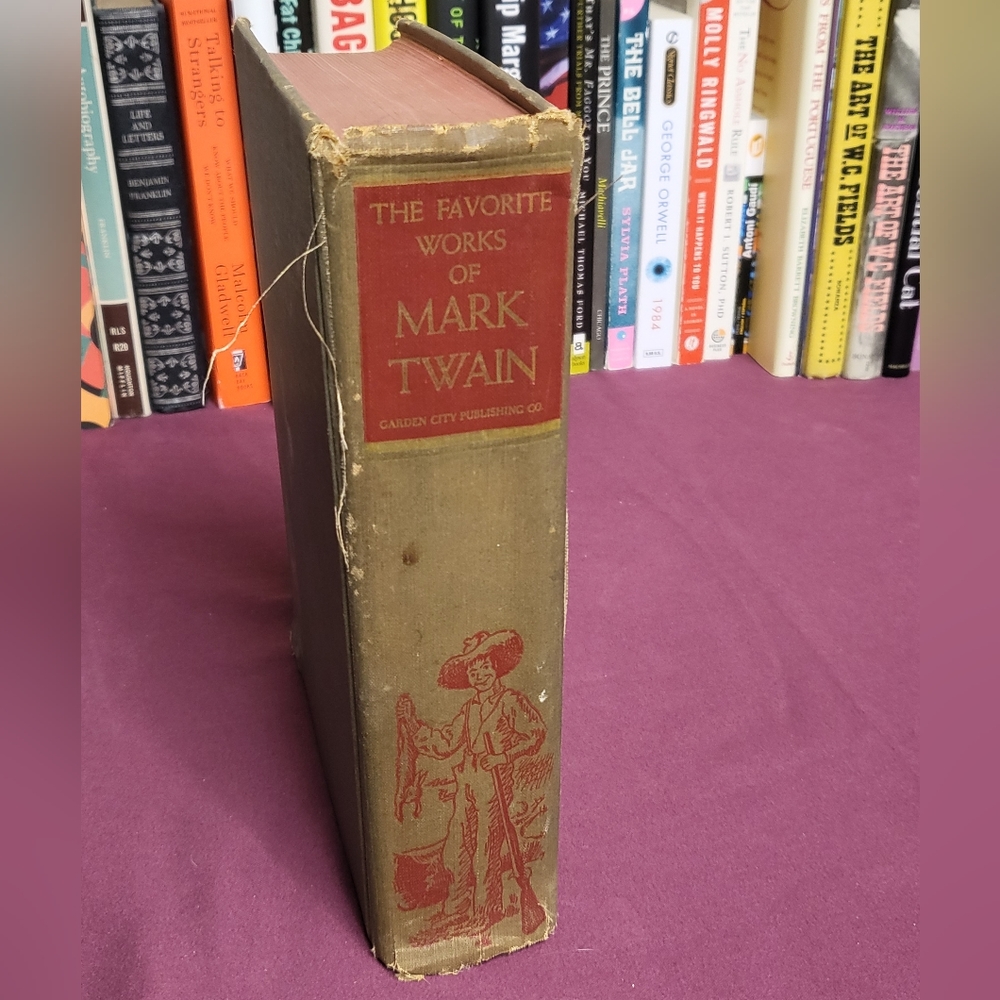 The Favorite Works of Mark Twain hardcover 1939 antique book